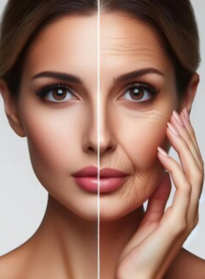 renderizacion mujer antes despues tratamiento acido hialuronico